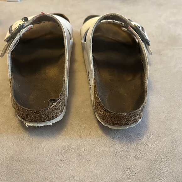 Birkenstock Kids Sandals + FREE SHIPPING | Shoes | Zappos.com Birkenstock Kids Sandals in Cream with Silver Buckles